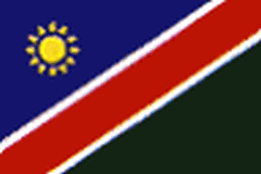 Flaga Namibii.