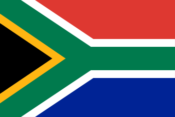 Flaga Republiki Południowej Afryki (RPA).
