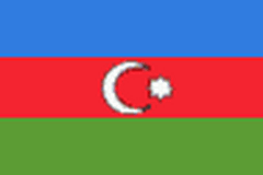 Flaga Azerbejdżanu.