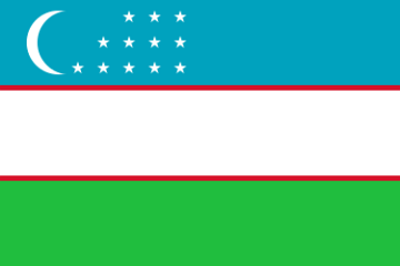 Flaga Uzbekistanu.