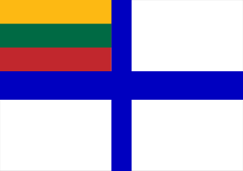 Bandera Litewskiej Marynarki Wojennej.