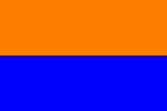 Barwy klubowe (pomarańczowo-niebieskie).