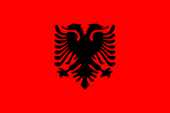 Flaga Albanii.