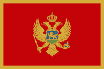 Flaga Czarnogóry.