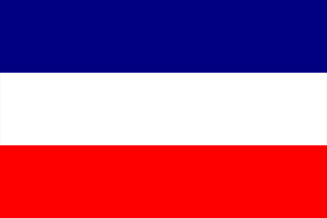 Flaga Serbii.