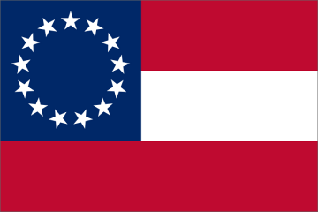 Flaga Skonfederowanych Stanów Zjednoczonych (CSA), 1861-1863.