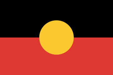 Flaga Aborygenów australijskich.