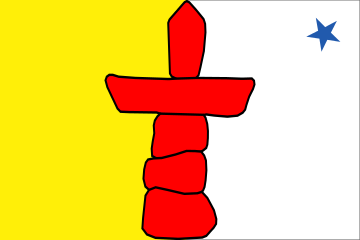 Flaga terytorium Nunavut (Kanada).