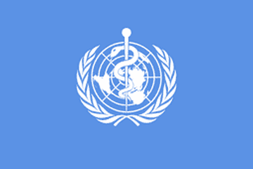 Flaga Światowej Organizacji Zdrowia (WHO).