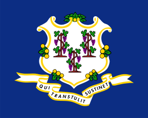 Flaga stanu Connecticut (USA).