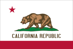 Flaga stanu Kalifornia (USA).