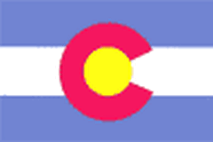 Flaga stanu Kolorado (USA).