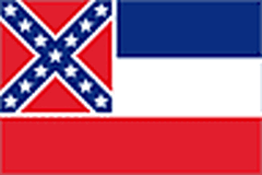 Flaga stanu Missisipi (USA).