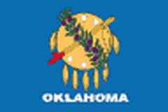 Flaga stanu Oklahoma (USA).