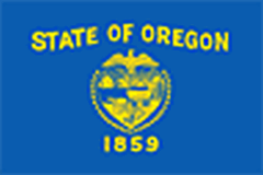 Flaga stanu Oregon (USA).
