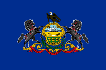 Flaga stanu Pensylwania (USA).