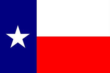 Flaga stanu Teksas (USA).