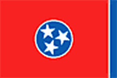 Flaga stanu Tennessee (USA).