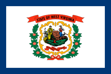 Flaga stanu Wirginia Zachodnia (USA).