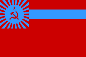 Flaga Gruzińskiej Socjalistycznej Republiki Radzieckiej (Gruzińska SRR).