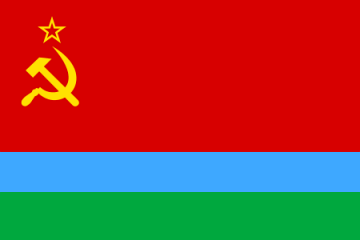 Flaga Karelo-Fińskiej Socjalistycznej Republiki Radzieckiej.