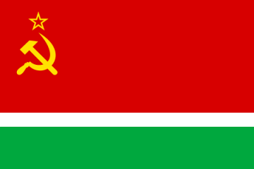 Flaga Litewskiej Socjalistycznej Republiki Radzieckiej (Litewska SRR).